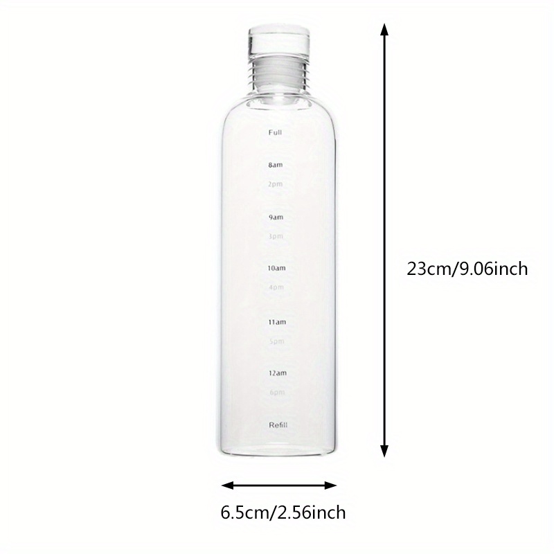 1pieza Botella Agua 500ml Plástico Transparente Escala Tiempo, Gran  Capacidad Prueba Fugas Botella Bebida Taza Jugo Deportes Aire Libre Viajes  - Deporte Aire Libre - Temu