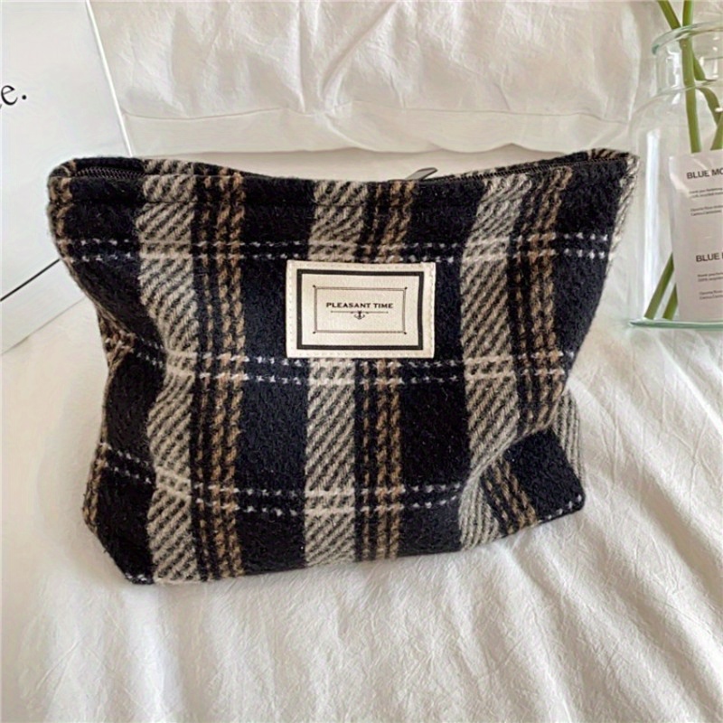 Large Canvas Makeup Bag Zipper Travel Toiletry Organizer