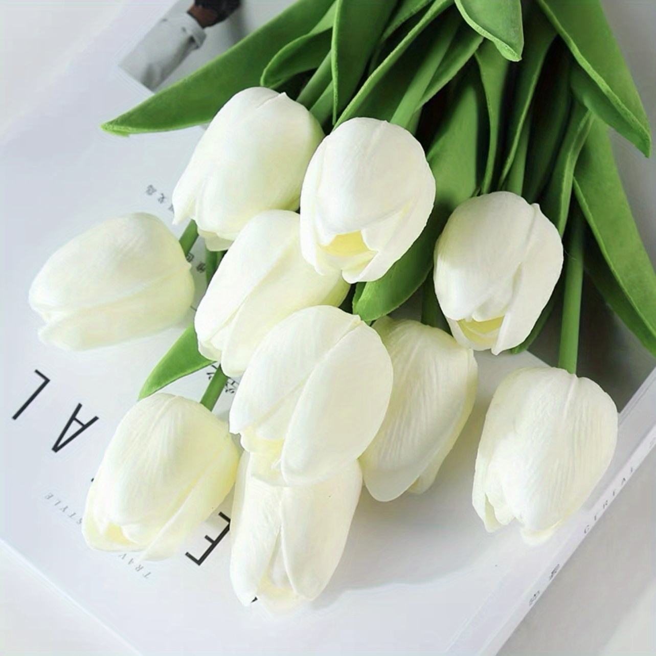 5pcs Tulipanes Artificiales Tallo Tulipán Pu Toque Real, Corona Flores  Primavera, Ramo Boda, Decoración Central Mesa Arreglo Floral, Decoración  Mesa, 90 Días Protección Comprador