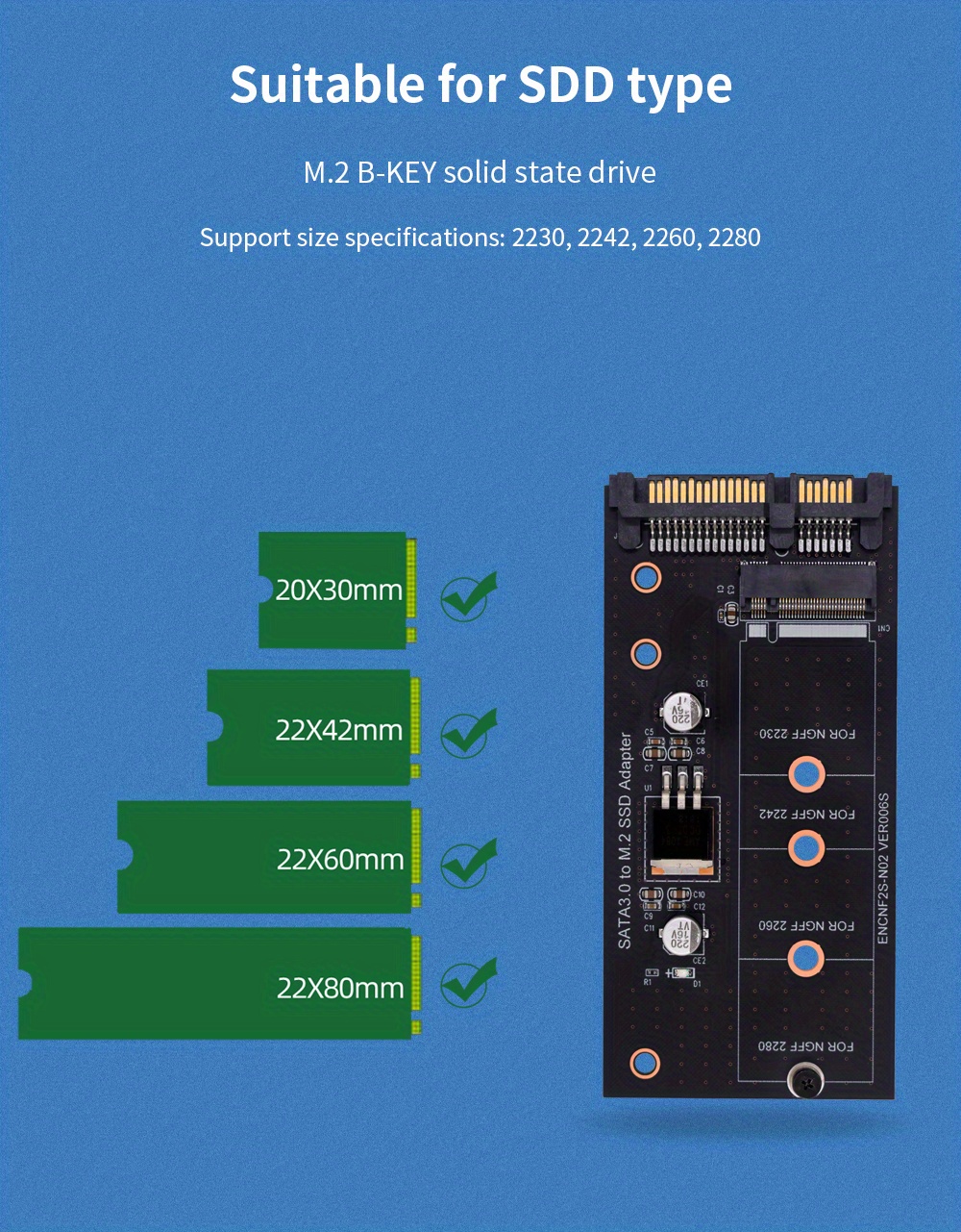 Tishric M2 Sata Adapter M.2 Ngff Ssd Adapter Single Port - Temu