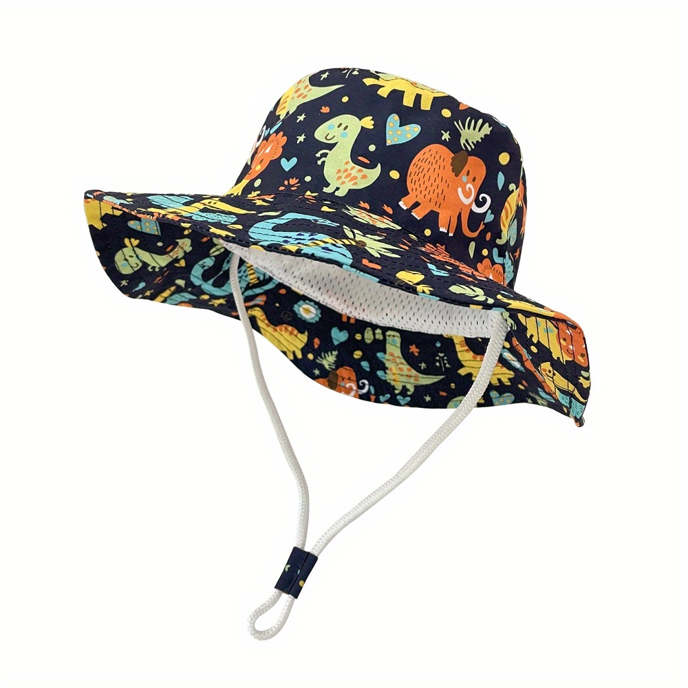 1pc Children's Cartoon Monkey & Coconut Tree Graphic Animal Sun Protection Fishing  Hat For Outdoor Leisure