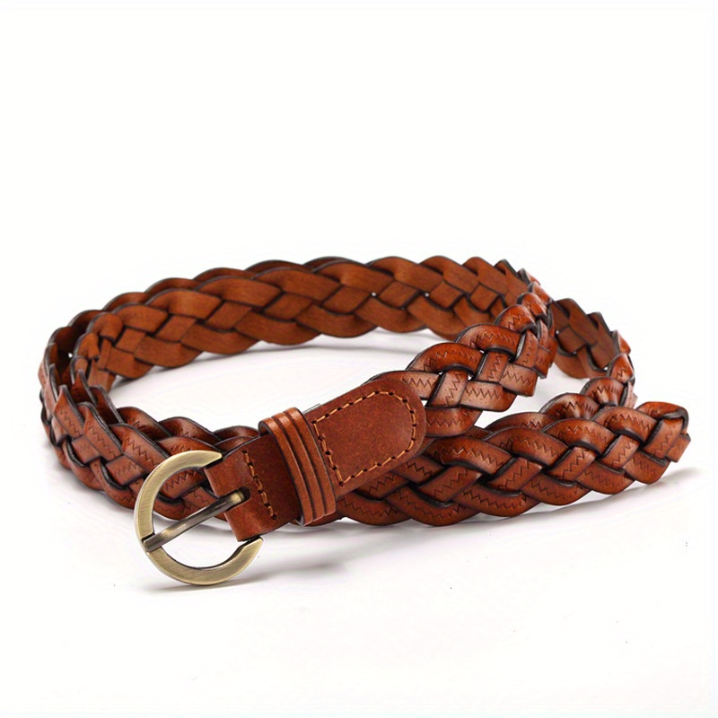 Vintage Braided Leather Belt