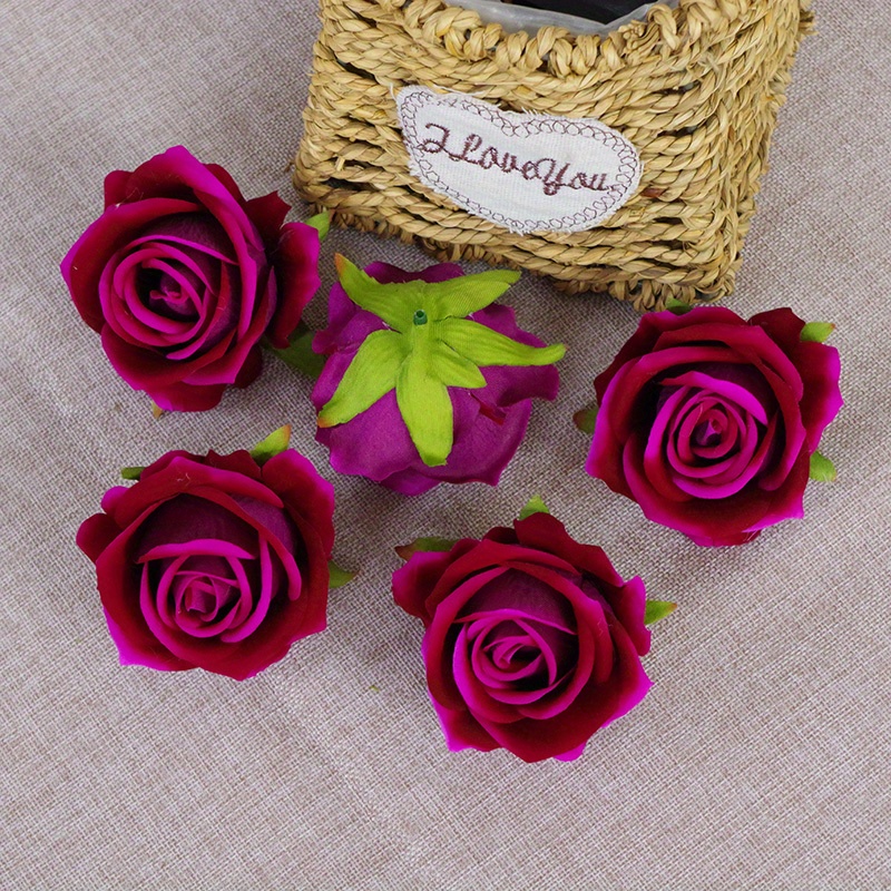 10 grandi teste di fiore grandi rose di velluto per la creazione di fiori  vintage artificiali di qualità Wedding Decor artigianato fai-da-te Rose  finte -  Italia