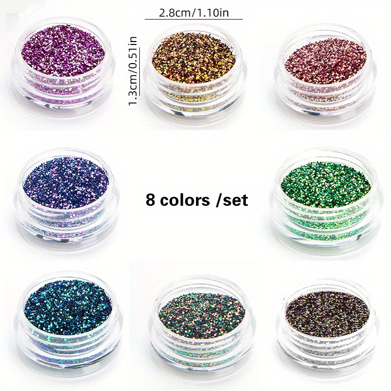 Ultra Fine Glitter 45 Colors Set, Holographic Glitter Powder for