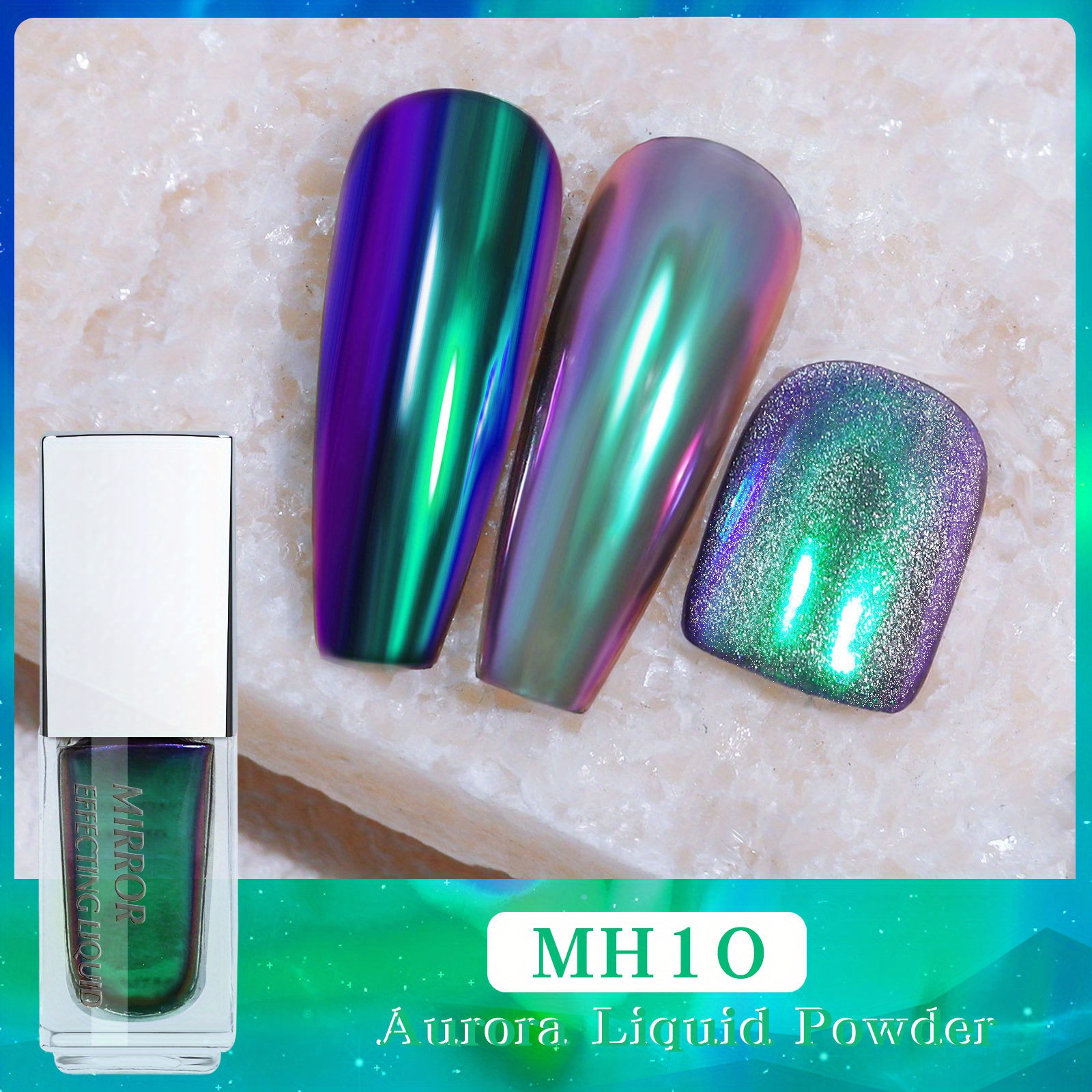 Chrome Nails Liquid, Chrome Nail Powder For Gel Polish Mirror