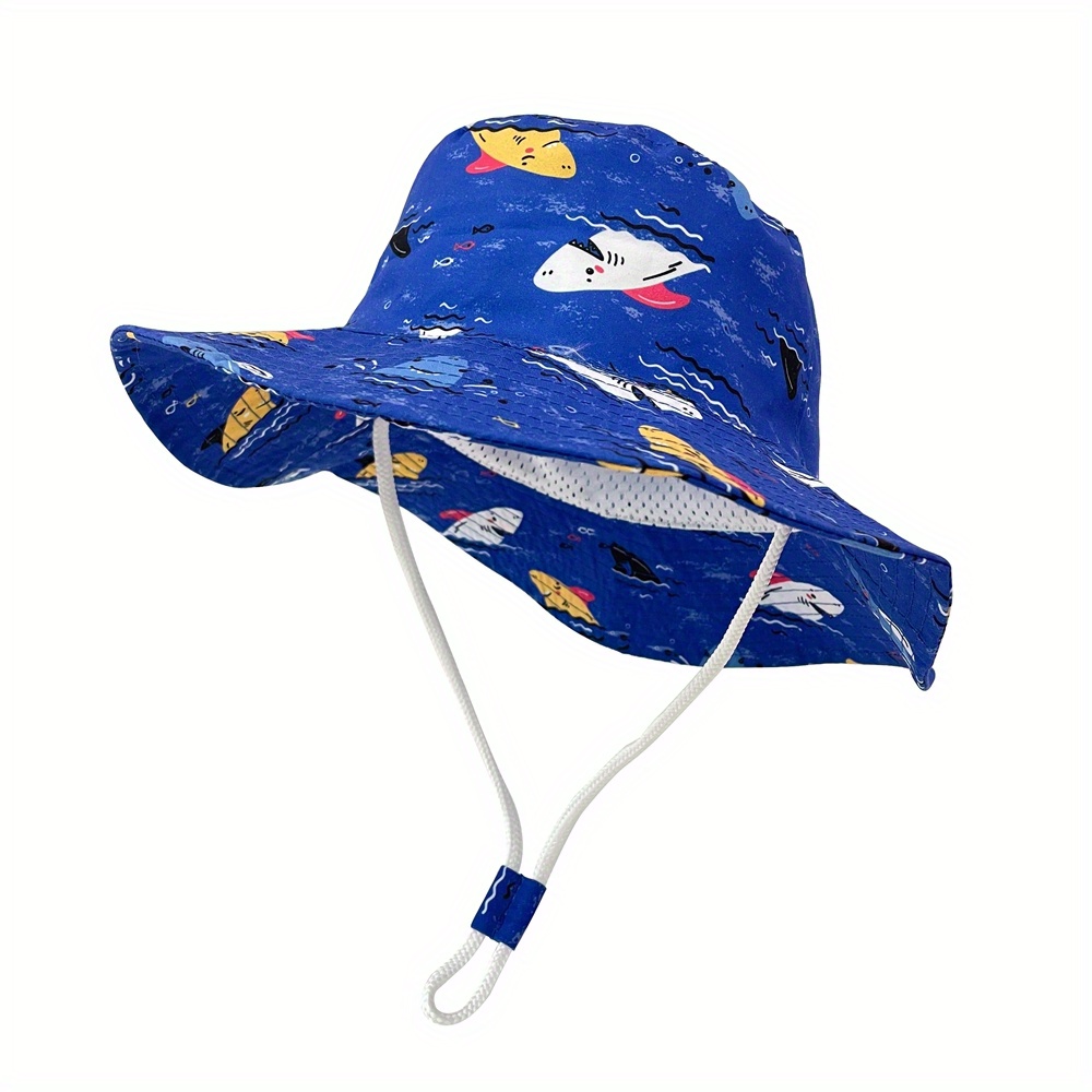 Children's Spring and Summer Outdoor Breathable Sun Hat, Bucket Hats Animal Print Fisherman Hats 2-5 Years Old Kids,Temu