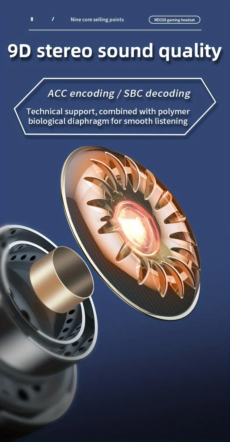 Aolon in-Ear BT Gaming Headset - Comfortable Fit