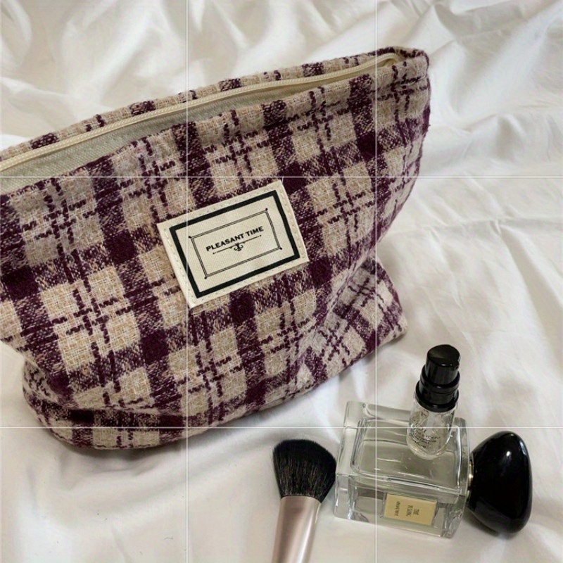 Large Canvas Makeup Bag Zipper Travel Toiletry Organizer