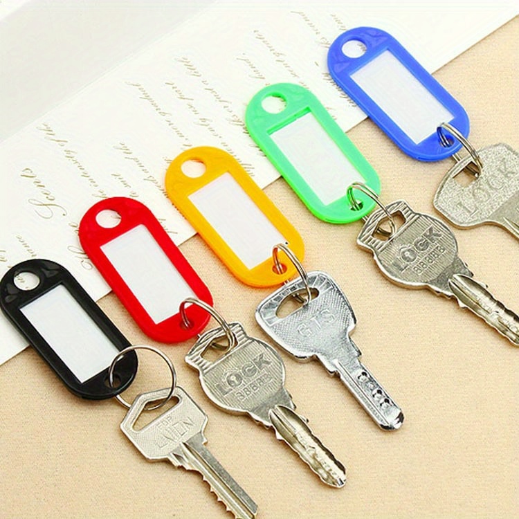 75 Pcs Key Tag Car Key Holder Keyrings for Car Keys Car Parts Keychain Key Chain Label Tags ID Luggage Tag Luggage Label Tags Hotel Key Tags Key
