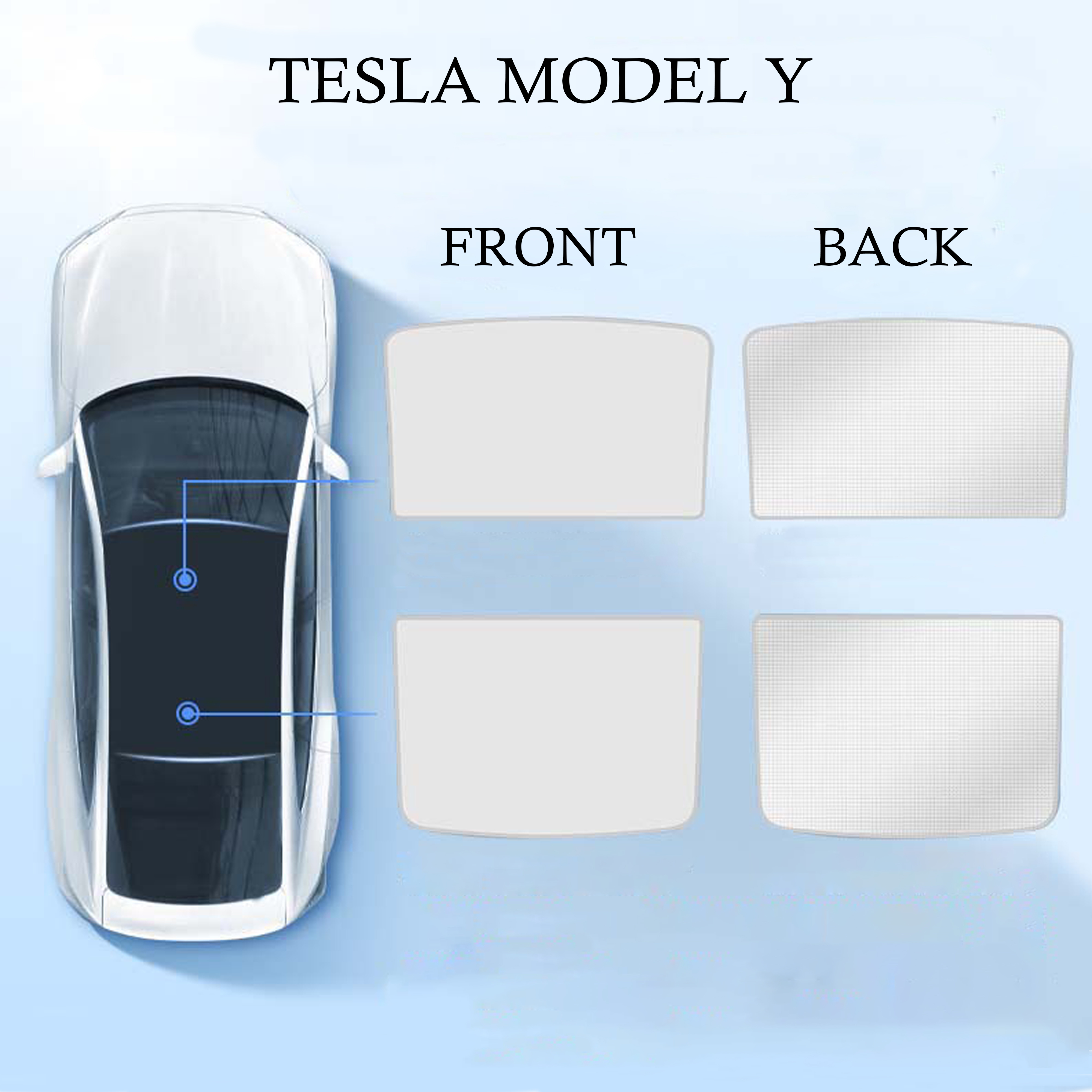 Pare-soleil de toit en verre Tesla Model 3 | Pare-soleil réfléchissant pour  toit ouvrant - Marnana