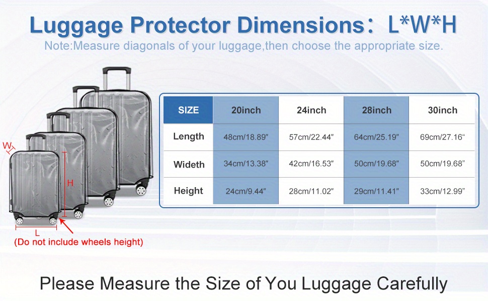 Protector de la funda de equipaje Espesque PVC transparente funda  impermeable de viaje Protectores para maletín de ruedas - China ABS&PC  equipaje y equipaje de carro precio