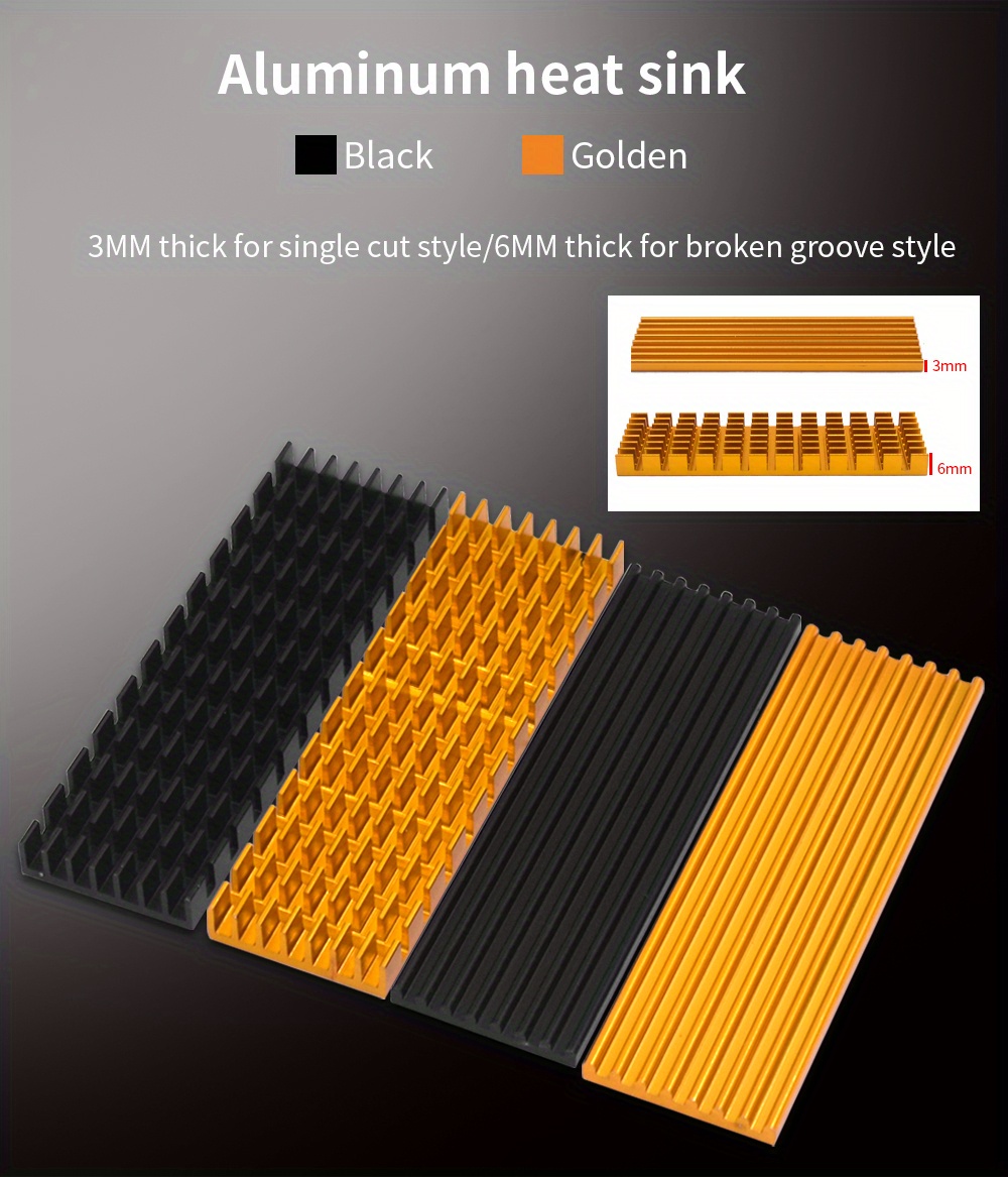 Cool M.2 Ssd Nvme Tishric Aluminum Heat Sink Thermal Pad Temu