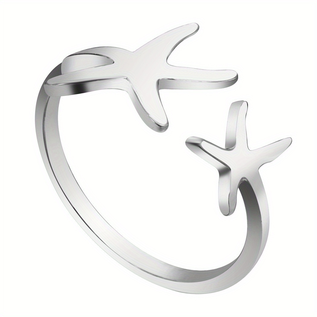 Deer Head Ring Moon Stars OK Christmas Ring Couples Wedding Gift