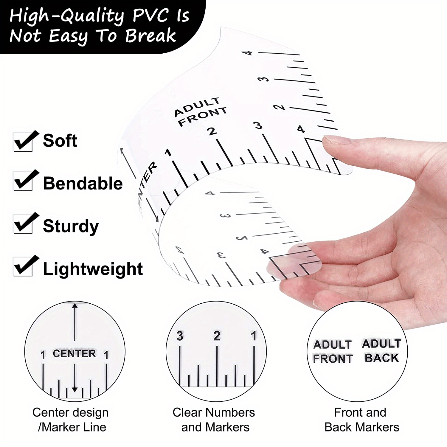 T Shirt Ruler Guide Perfectly Align Vinyl Designs For Heat - Temu