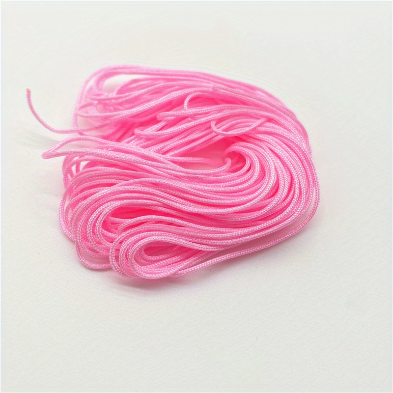 INSPIRELLE 3mm Lt Pink Satin Cord Rattail Silk Cord Chinese Knot Thread for  Jewelry Making, 50 Yards Spool