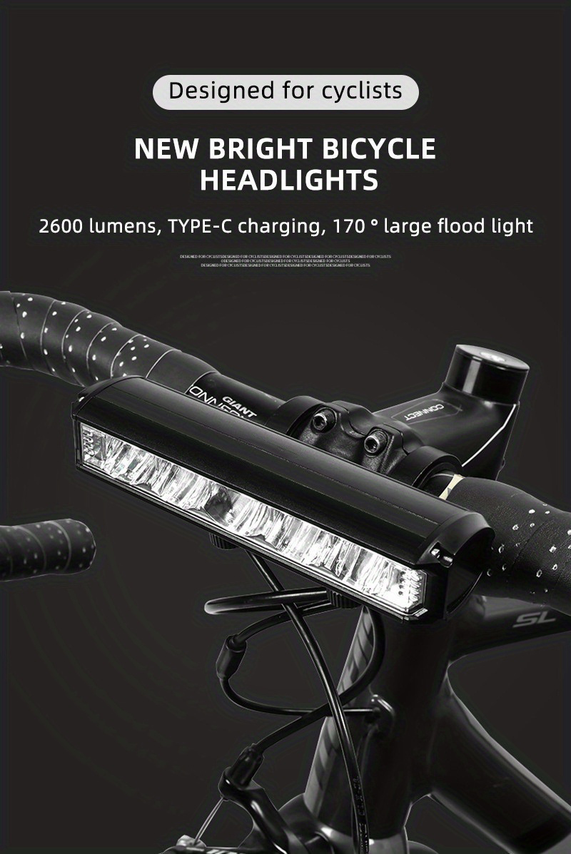 Luces de bicicleta, faros delanteros de bicicleta impermeables,  superbrillantes de 10000 lúmenes 7 LED, con batería recargable de 9000 mAh,  para