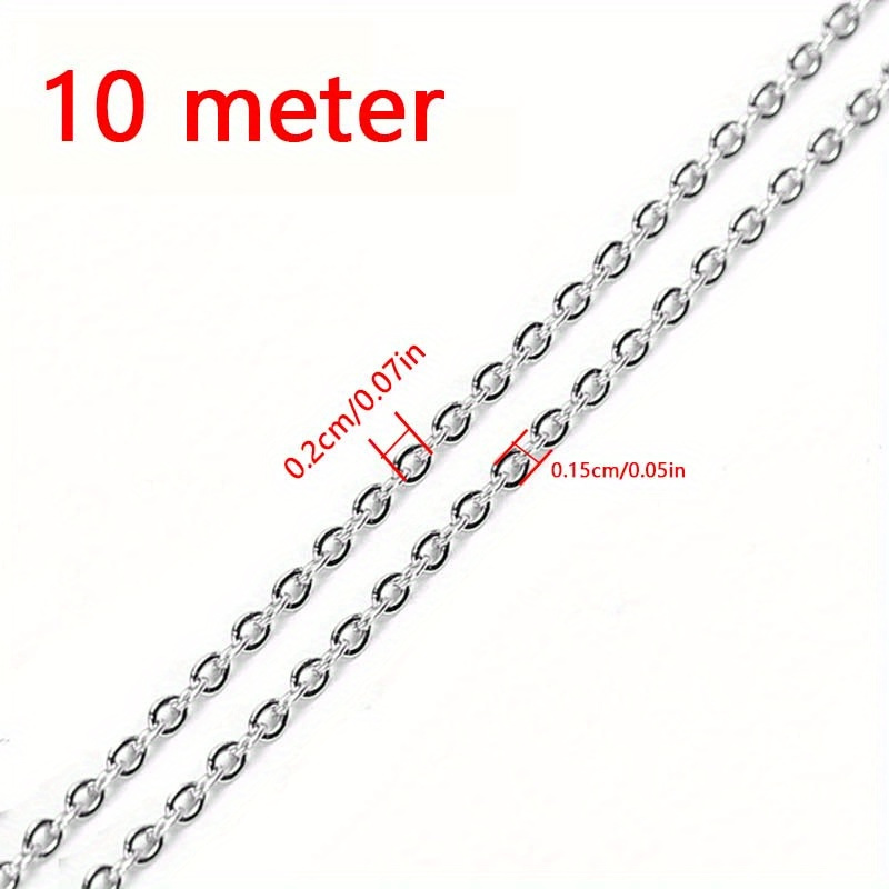 10 Meters - Stainless Steel Chain Bulk Wholesale Silver Gold Link