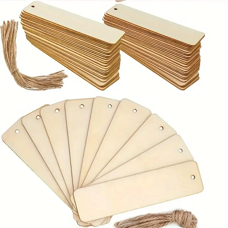 Wooden Blank Bookmark Diy Wooden Craft Bookmark Wooden Tag - Temu