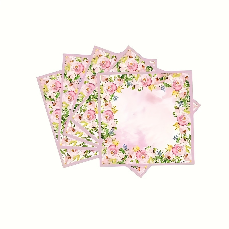 Vintage Floral Tissue for Tea Party, French Rose Paper Napkins, Luncheon, Bridal Shower, Tea Party, Wedding or Decoupage, 23 Pack, Size: 14 x 14