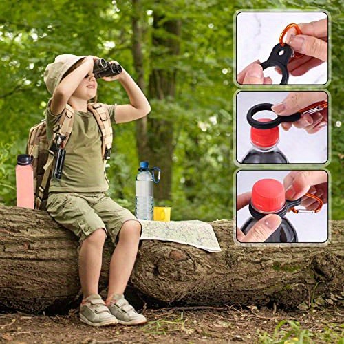 Water Bottle Holder With Carabiner Clip Silicone For Outdoor