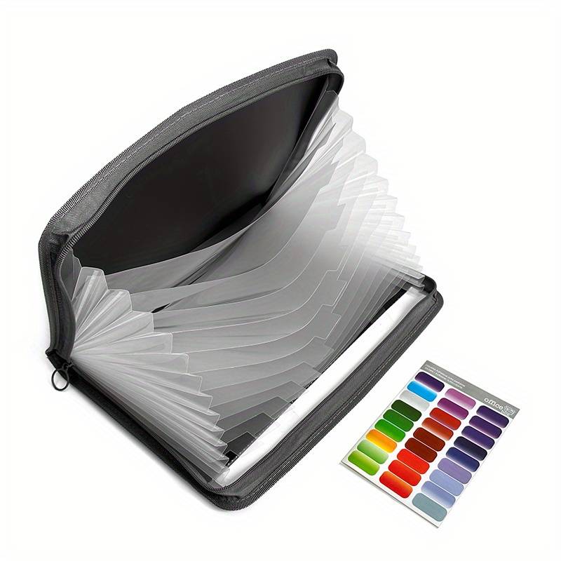 Expandable File Organizer With Handle – 25-Pocket Accordion Folder For A4/Letter Papers | Portable Filing Box For Office, School, Home