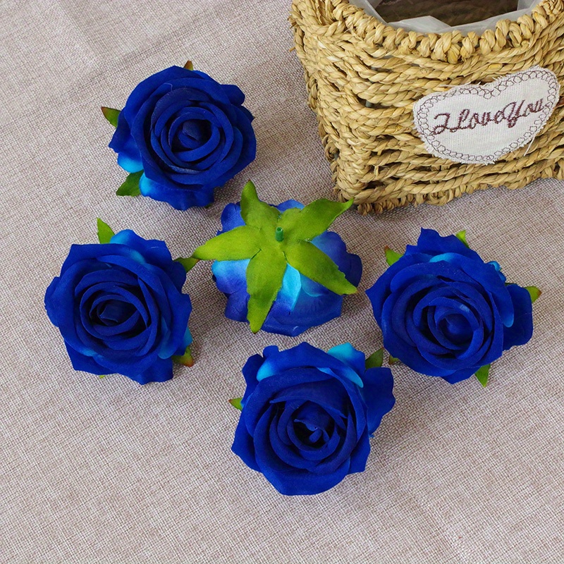 OWLKELA 25 Pezzi Rose Di Schiuma Blu, Fiori Finti, Rose Finte Blu - Spesso  Usata Per Matrimoni, San Valentino, Proposte, Feste - Conservazione a Lungo