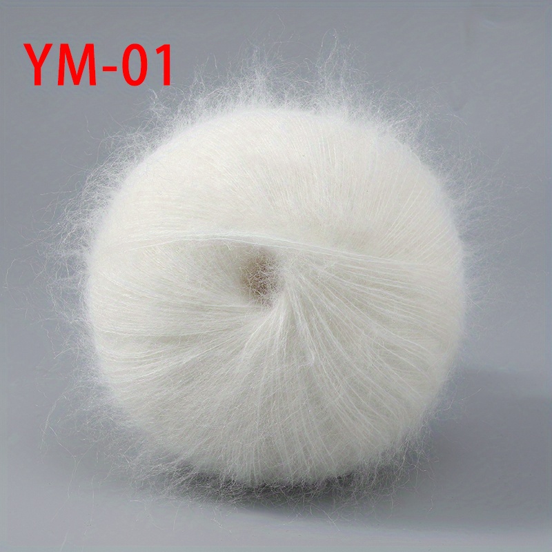  oAutoSjy 2 Rolls Soft Fine Mohair Yarn Long Wool Yarn