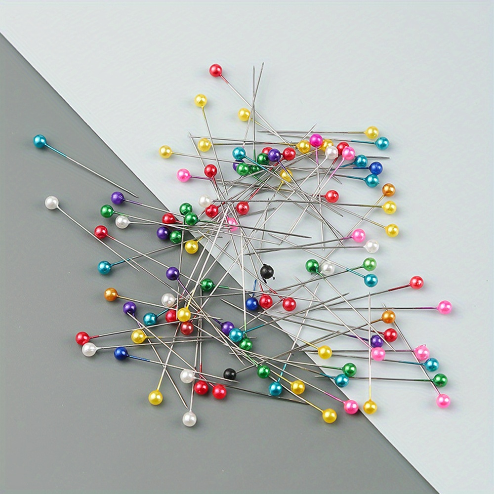 Sewing Pins Straight Pin for Fabric, Pearlized Ball Head Quilting Pins Long  1.5Inch, Multicolor Corsage Stick Pins for Dressmaker, Jewelry DIY  Decoration, Craft and Sewing Project