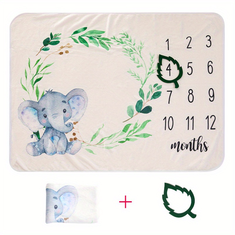 Elephant milestone best sale blanket boy