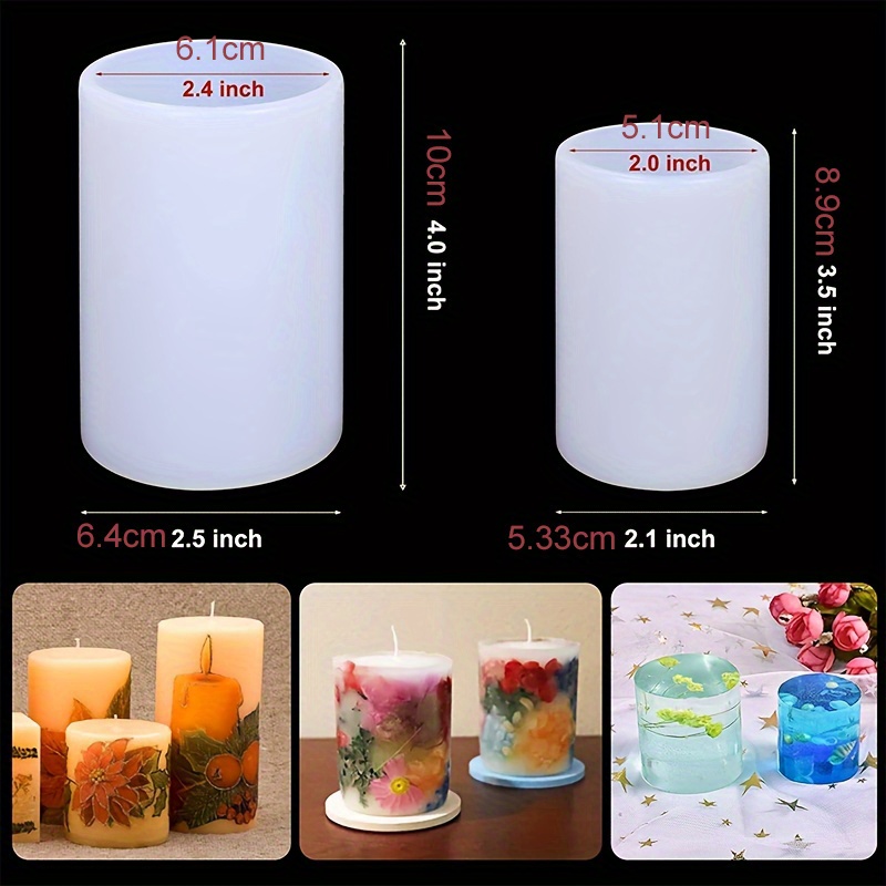Cylinder Candle Molds Silicone Mold For Candle Making, Pillar Candles