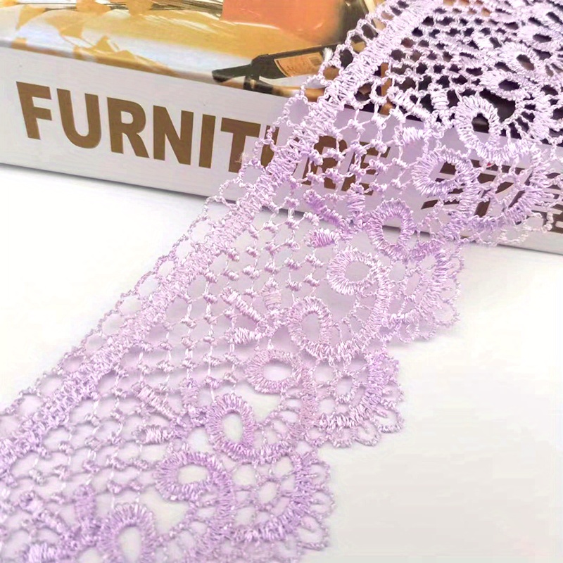 5 Meters Pink Embroidered Lace Ribbon Water Soluble Lace Fabric DIY Garment  Accessories Lace Trim Sewing