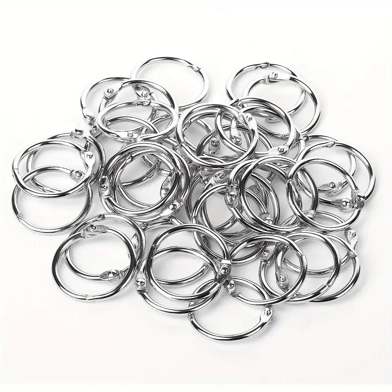 1.2 Inch Binder Rings (30 PCS), Nickel Plated Steel Book Rings, Loose Leaf  Binder Rings, Key Rings, Metal Rings For Index Cards