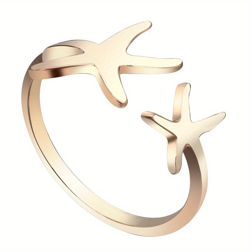 Deer Head Ring Moon Stars OK Christmas Ring Couples Wedding Gift