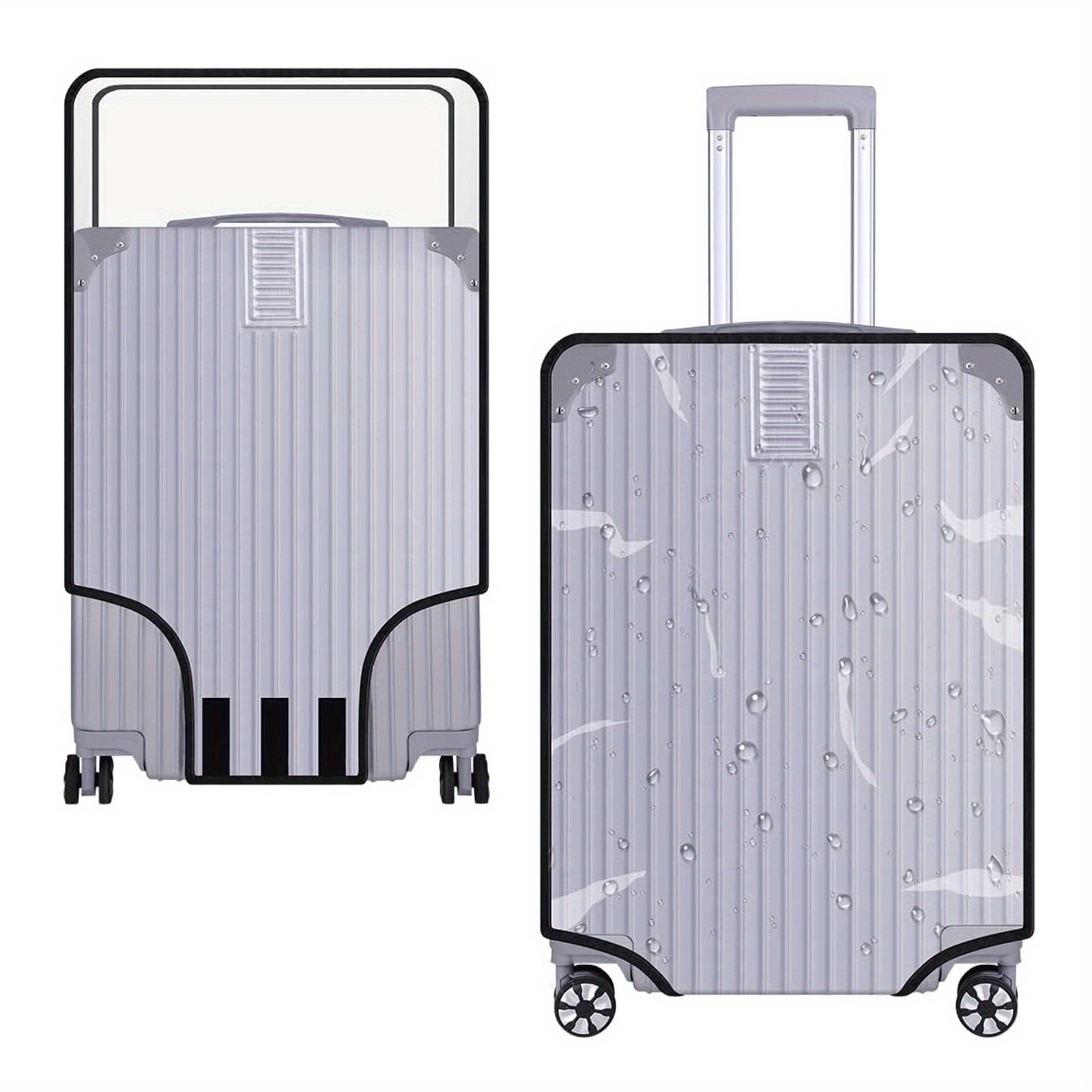 Protector de funda de maleta de PVC transparente para maleta, protector de  equipaje totalmente transparente, funda impermeable para maleta con ruedas