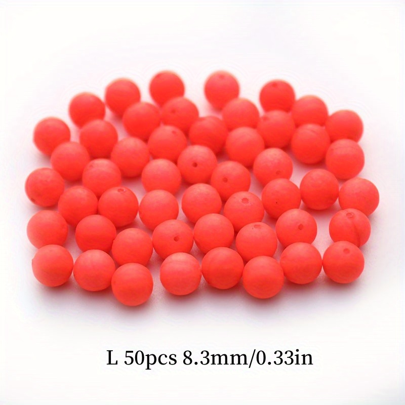 50pcs Yellow Fishing Float Balls EVA Foam Strike Indicators 6mm 7mm 8.3mm