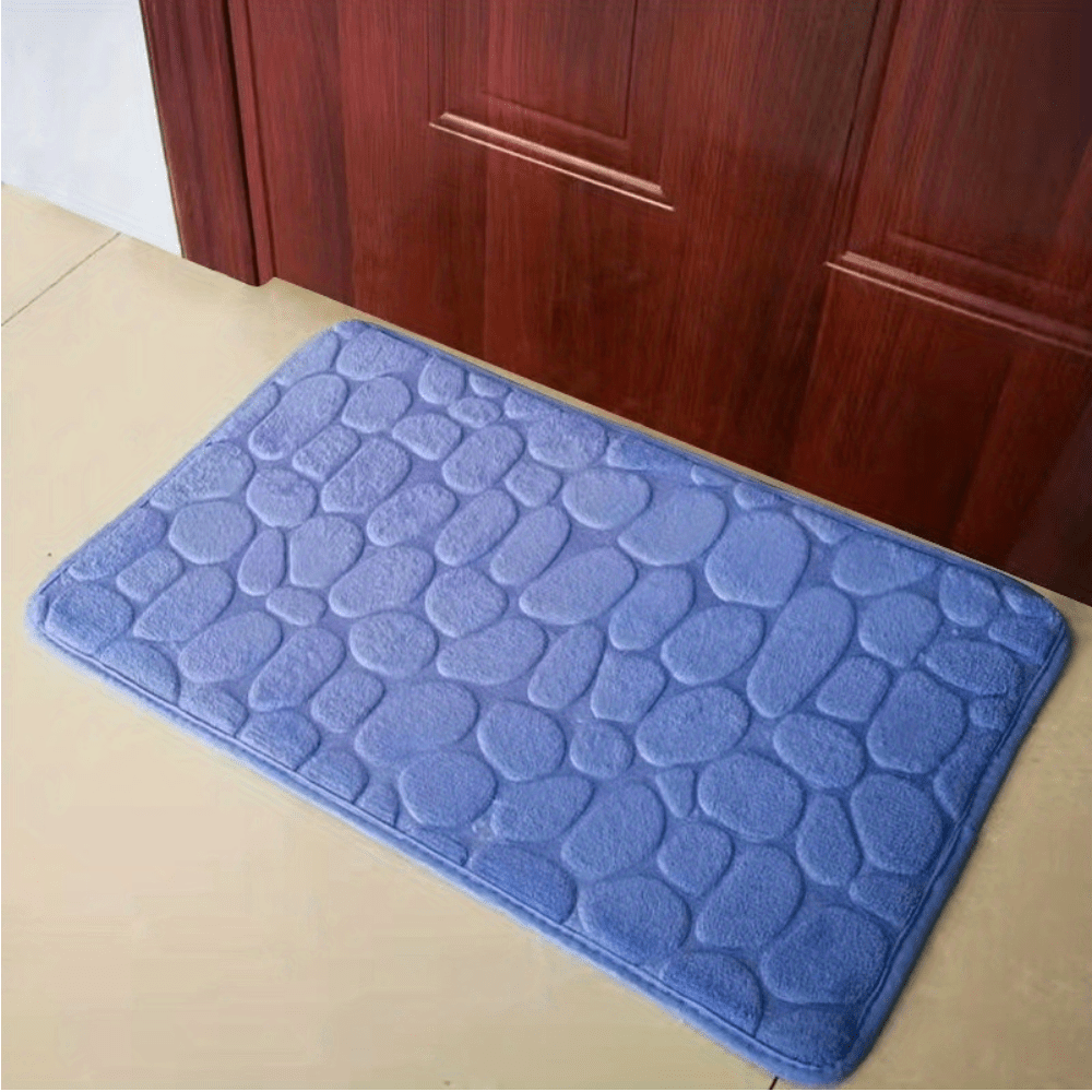 Memory Foam Bath Mat Cobblestone Bathroom Rugs Super Water - Temu