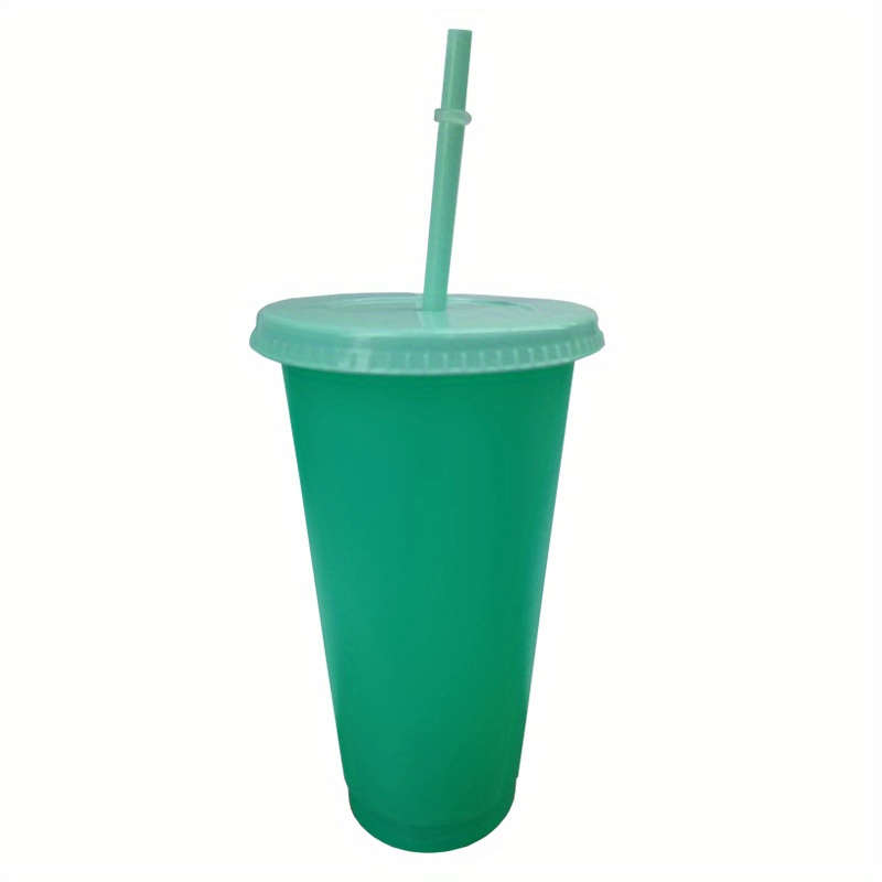 Color Changing Plastic Cup Large Capacity Straw Cup For - Temu