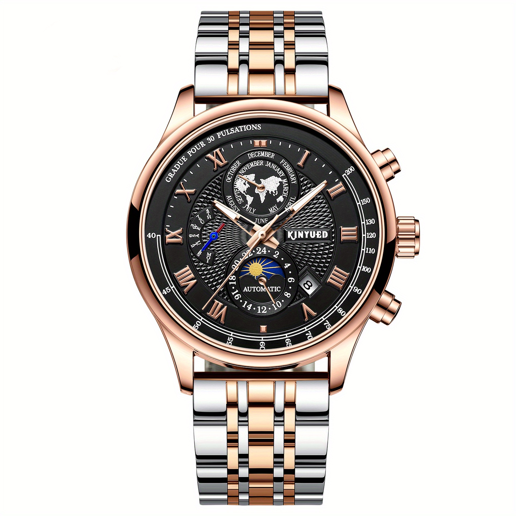 Con Caja Relojes Para Hombre Baratos 44 Mm Dial Calendario Relojes De  Pulsera Impermeables Moda De Acero Inoxidable Reloj Mecánico Automático  Para Hombres 5926518 De 46,07 €