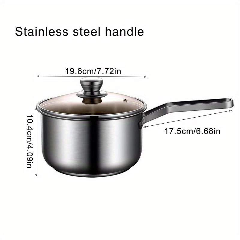 Saucepan 3 Layers Stainless Steel Sauce Pan Mini Saucier - Temu