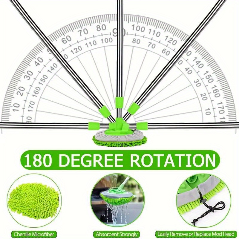 1 set car washing mop kit clean your car rv or truck easily with 2 replacement heads details 1