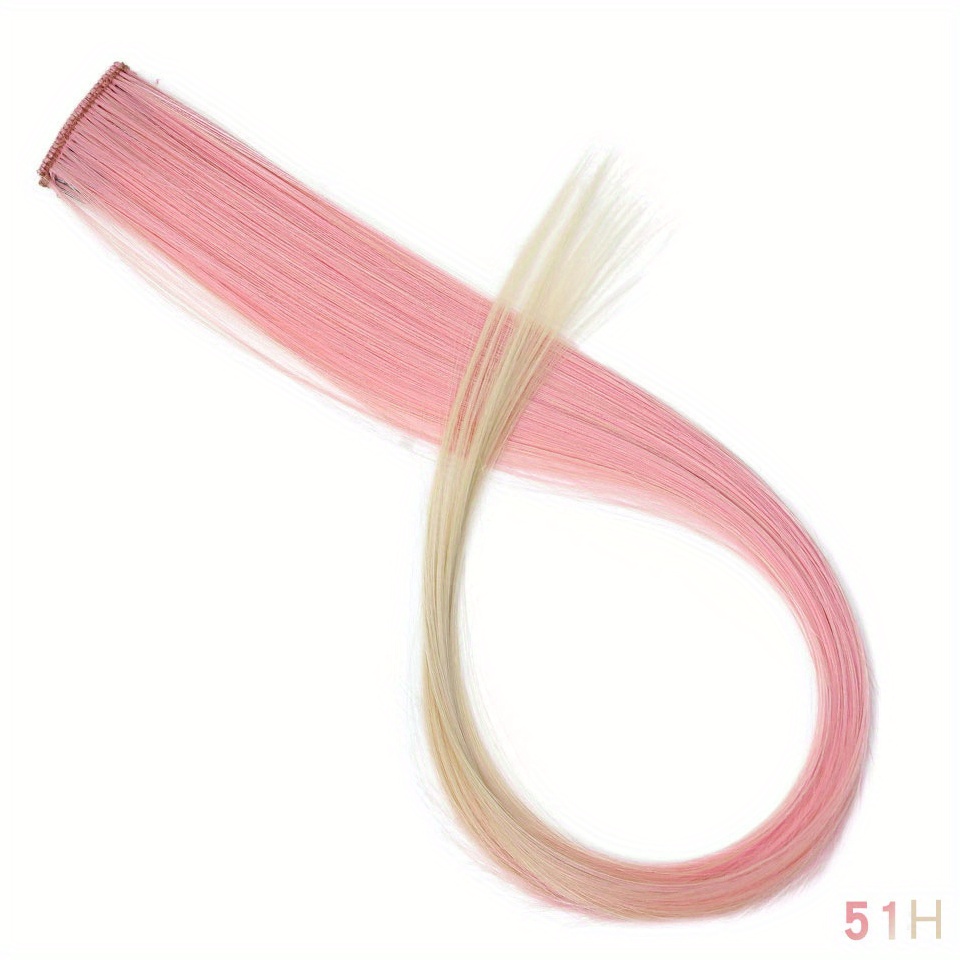 Clip On Hair Extension 22 inch Colored Hair Straight Hair Extension Clip In  Hairpieces High Temperature Faber Hair Pieces 2023 - US $15.49 in 2023