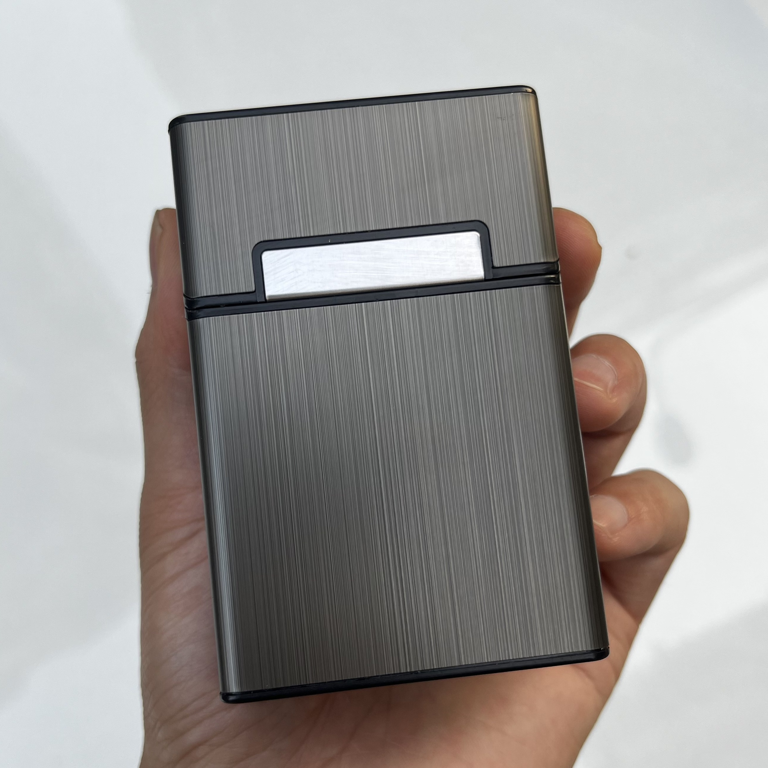 cigarette case buy Silver Metal-Plated Compact Cigarette Case & Stash Box (7X 100s Size  Cigarettes)