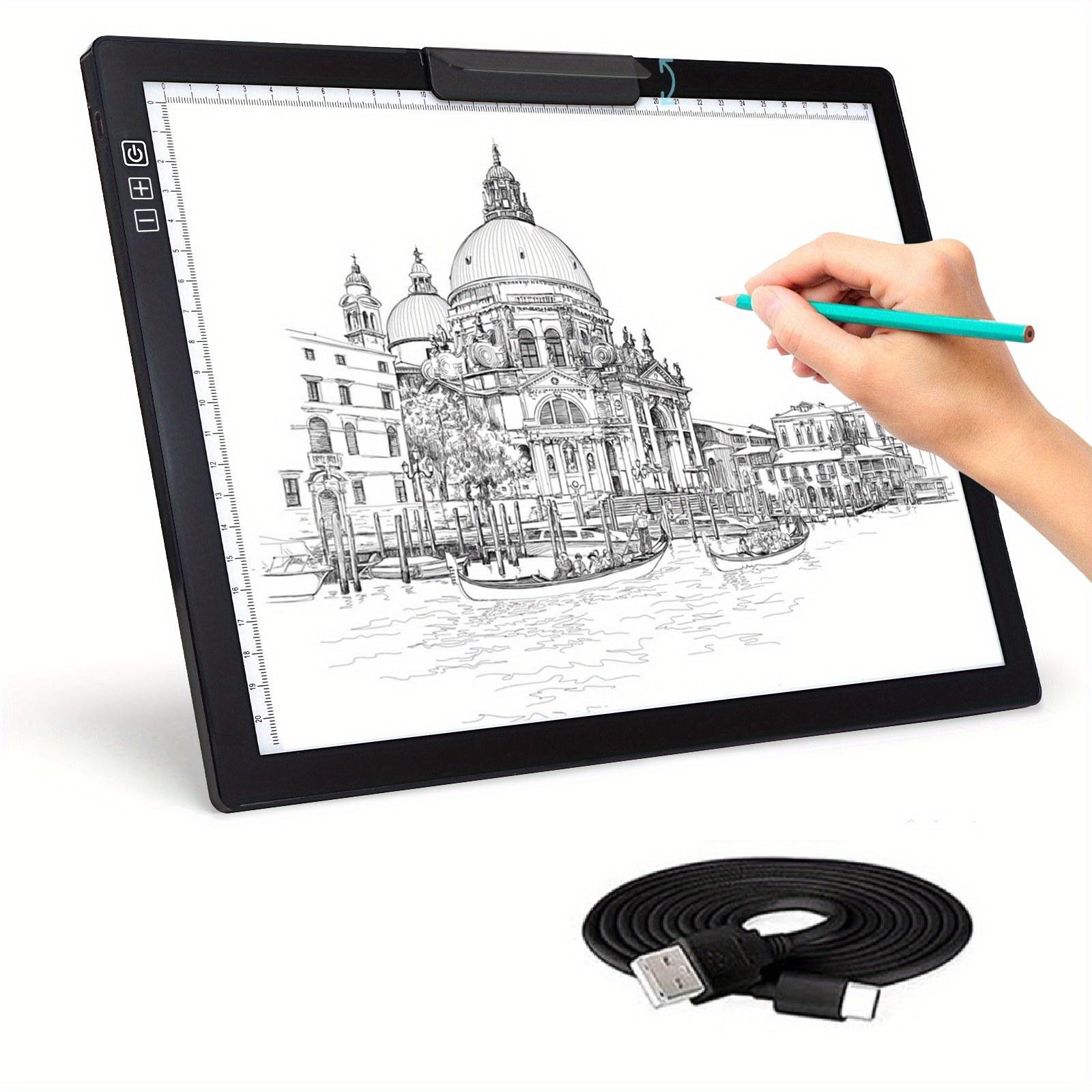  A4 Wireless Battery Powered Light Pad, Tracing Light Box  Dimmable Brightness Rechargeable LED Light Board Portable Cordless Copy  Board For Artist Drawing Sketching X-ray Viewing