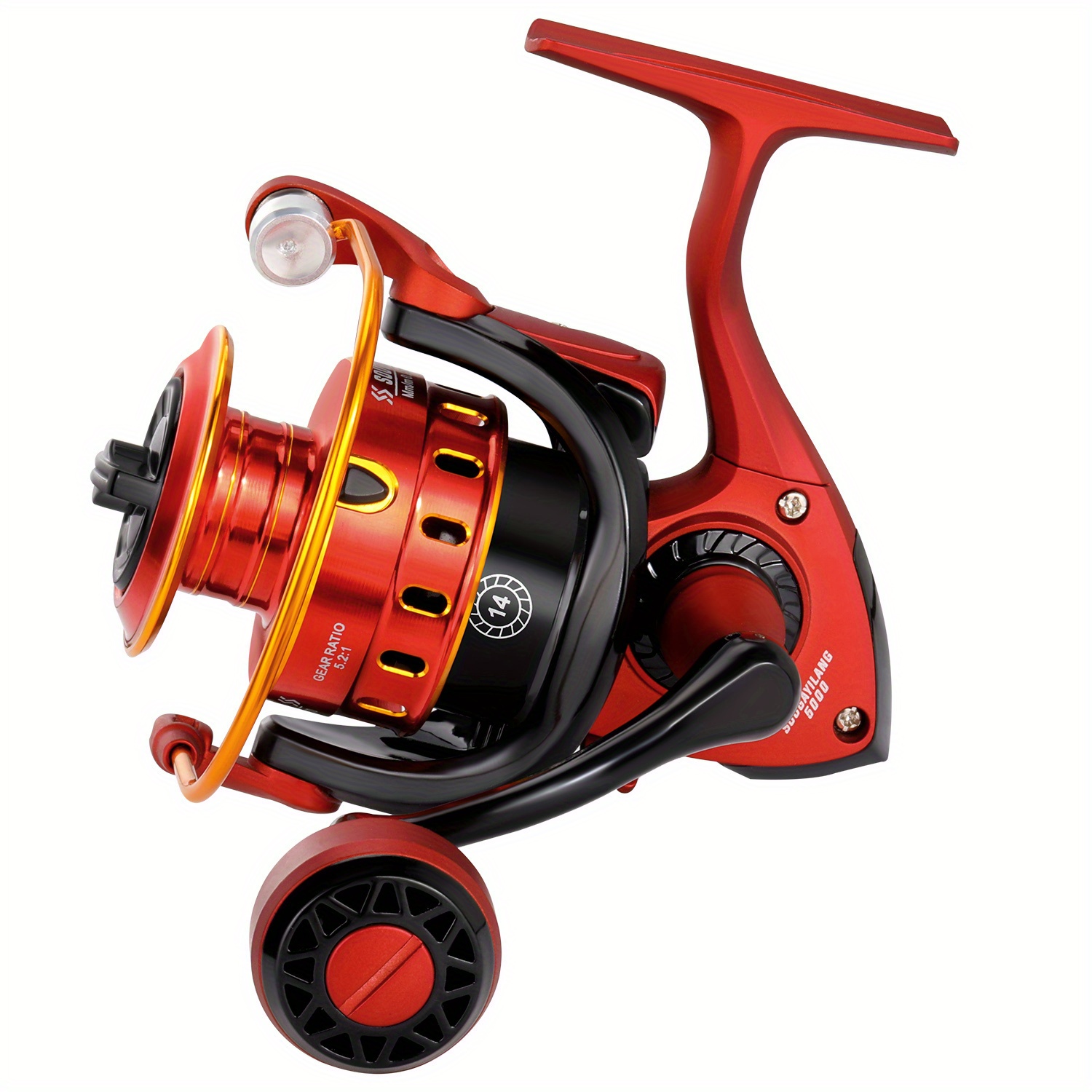 Spinning Reel Ultra Smooth 5.2:1 Powerful Fishing Reel Left
