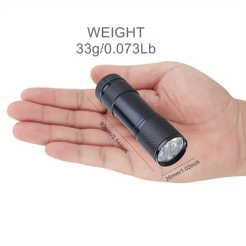9 led white light lighting flashlight mini aluminium alloy torch for outdoor travel hike fishing and hiking backpack pocket torch home lamp use aaa batteries battery not included details 1