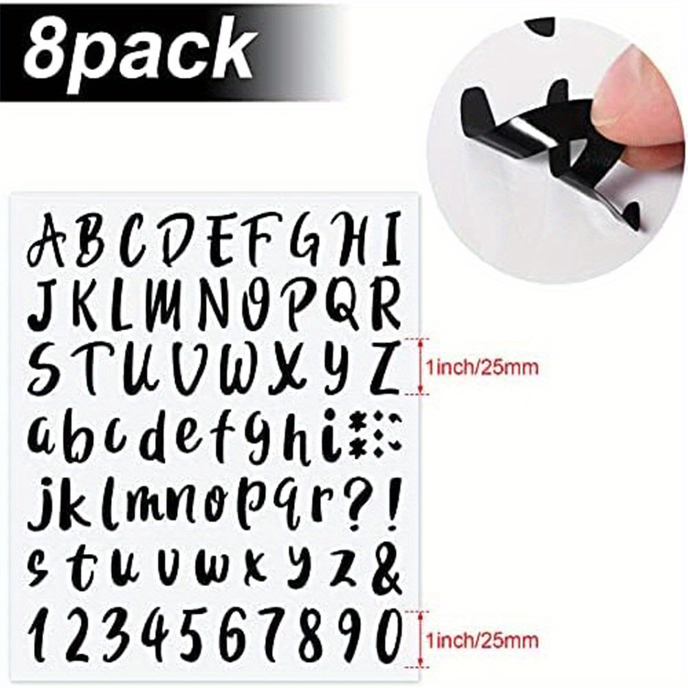 576 Pieces 8 Sheets Graduation Cap Self Adhesive Vinyl Letter Alphabet  Number Stickers Mailbox Numbers Sticker, Decals For Classroom Decor, Sign,  Door