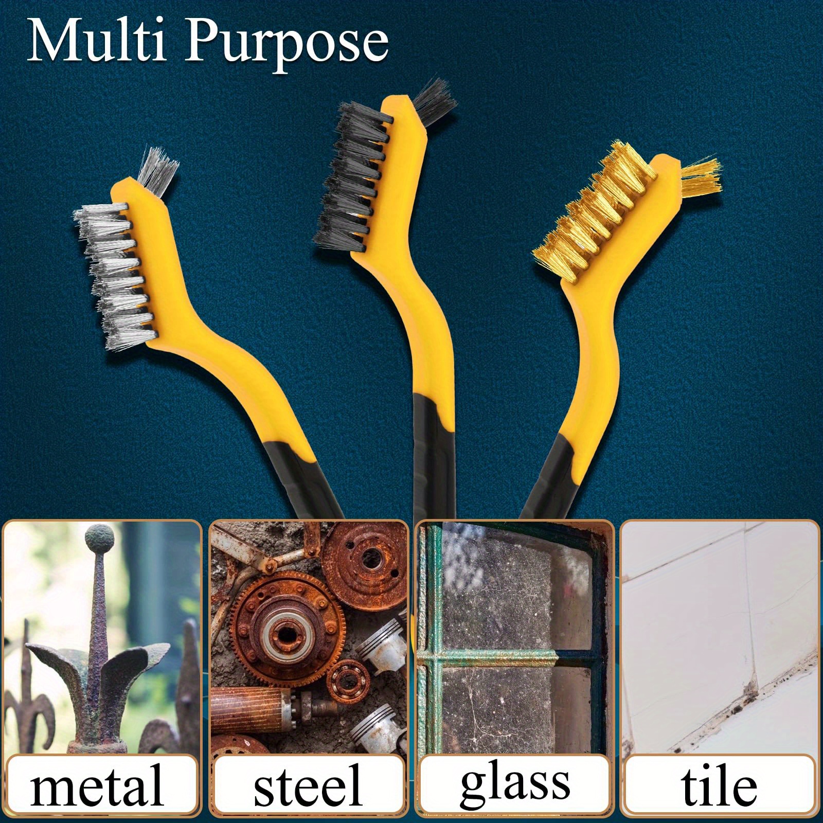 Wire Brush Set Stainless Steel/brass/nylon Wire Brushes Temu Netherlands