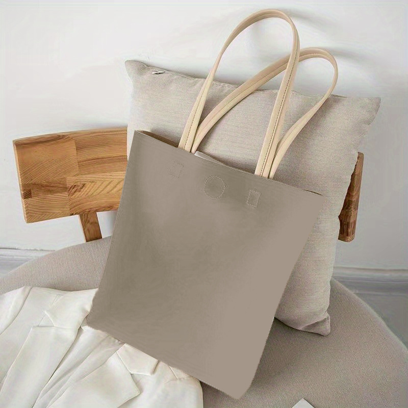 Large Capacity Tote Bag PU Leather Shoulder Bag