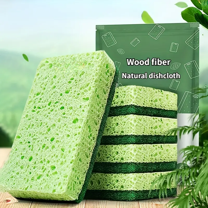 5/10/20pcs, Green Heavy Duty Scrub Sponges and Scouring Pad - Ideal for  Cleaning Kitchen, Dishes, and Bathroom - Tough and Durable