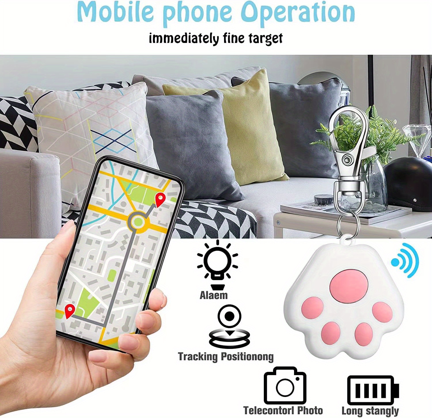 Mini Wireless Anti Lost Alarm Tracker Gerät Schlüsseltaschen Gepäck